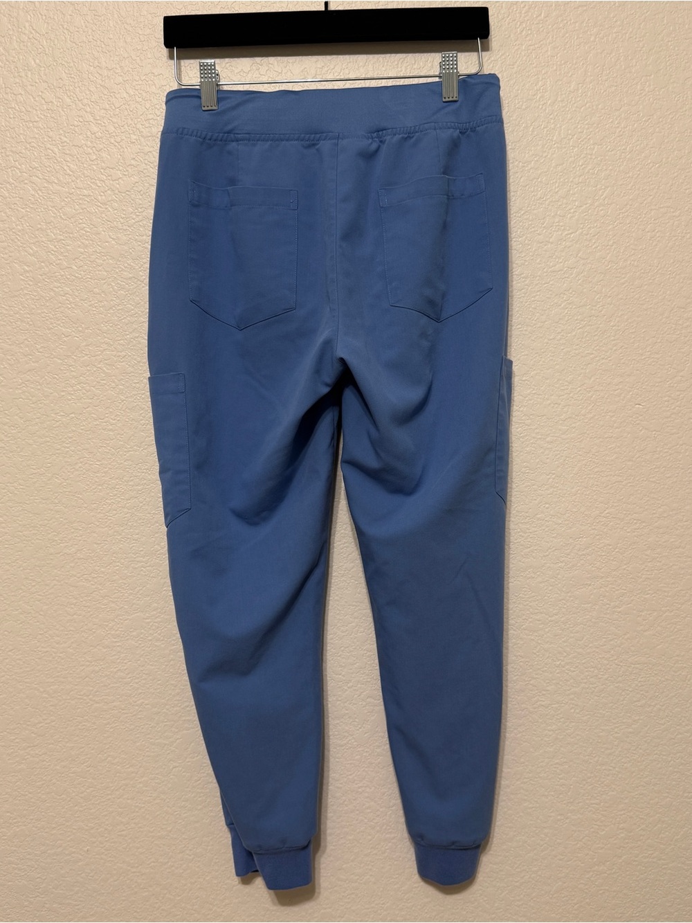 🦋 Mandala| EUC Women’s Blue Scrub Jogger Pants Size Small Cargo Stretch Medical - Picture 4 of 9
